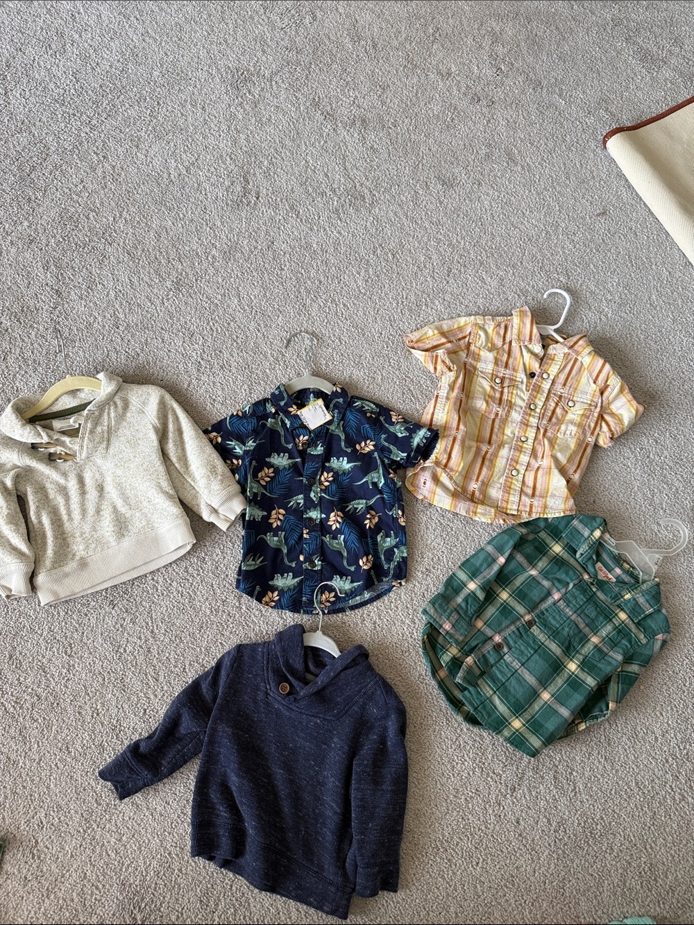 Old Navy Navy Tropical Print Short-Sleeve Button-Down Shirt - Kids